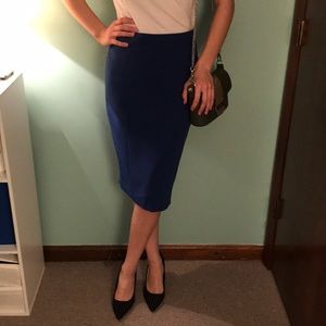Blue high rise skirt